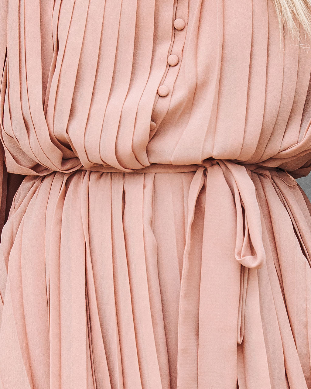 Found Love Pleated Romper - Beige
