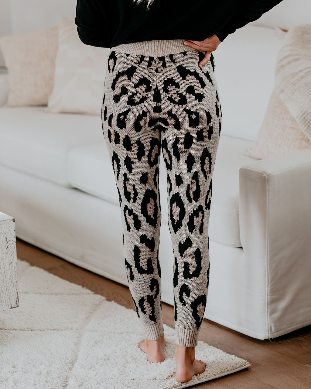 Frankie Leopard Knit Joggers