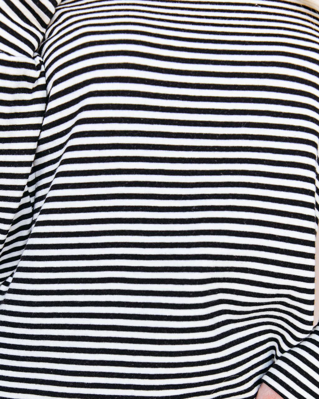 Franklin Cotton Striped Turtleneck Top