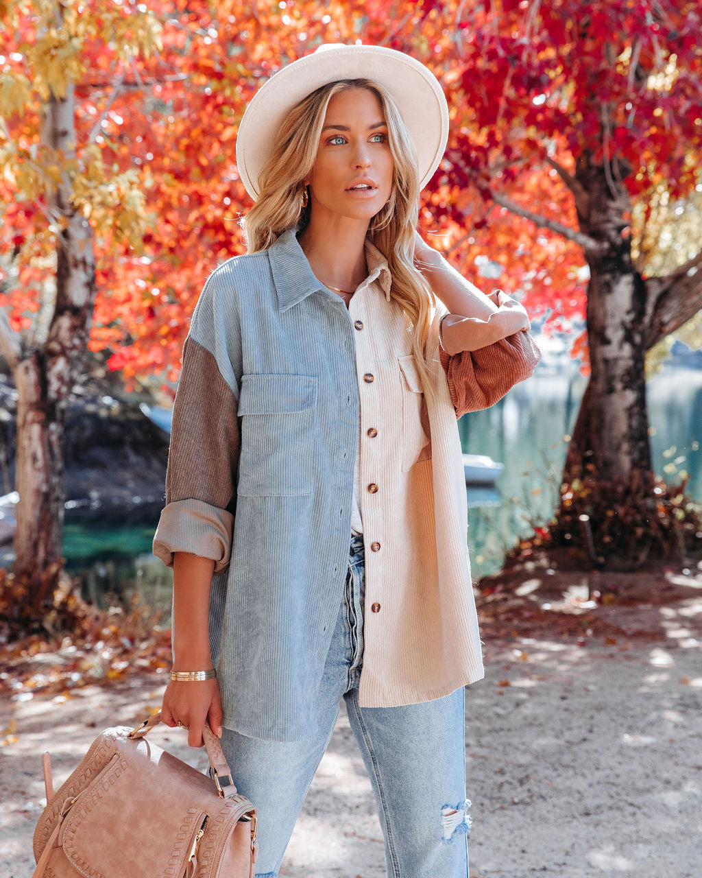 Garwood Colorblock Corduroy Shacket