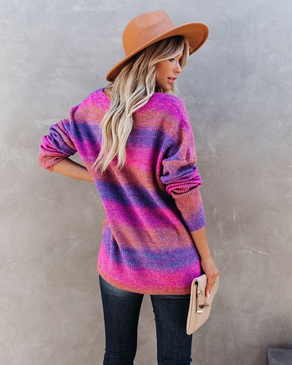 Generous Heart Ombre Knit Sweater