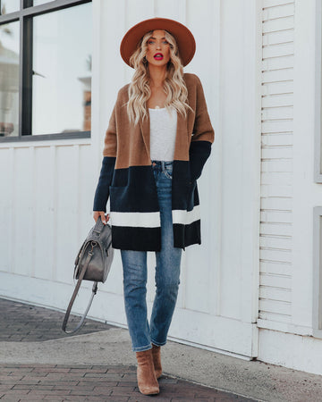 Gingerbread Latte Pocketed Cardigan