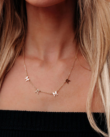 Gold Letter Mama Necklace