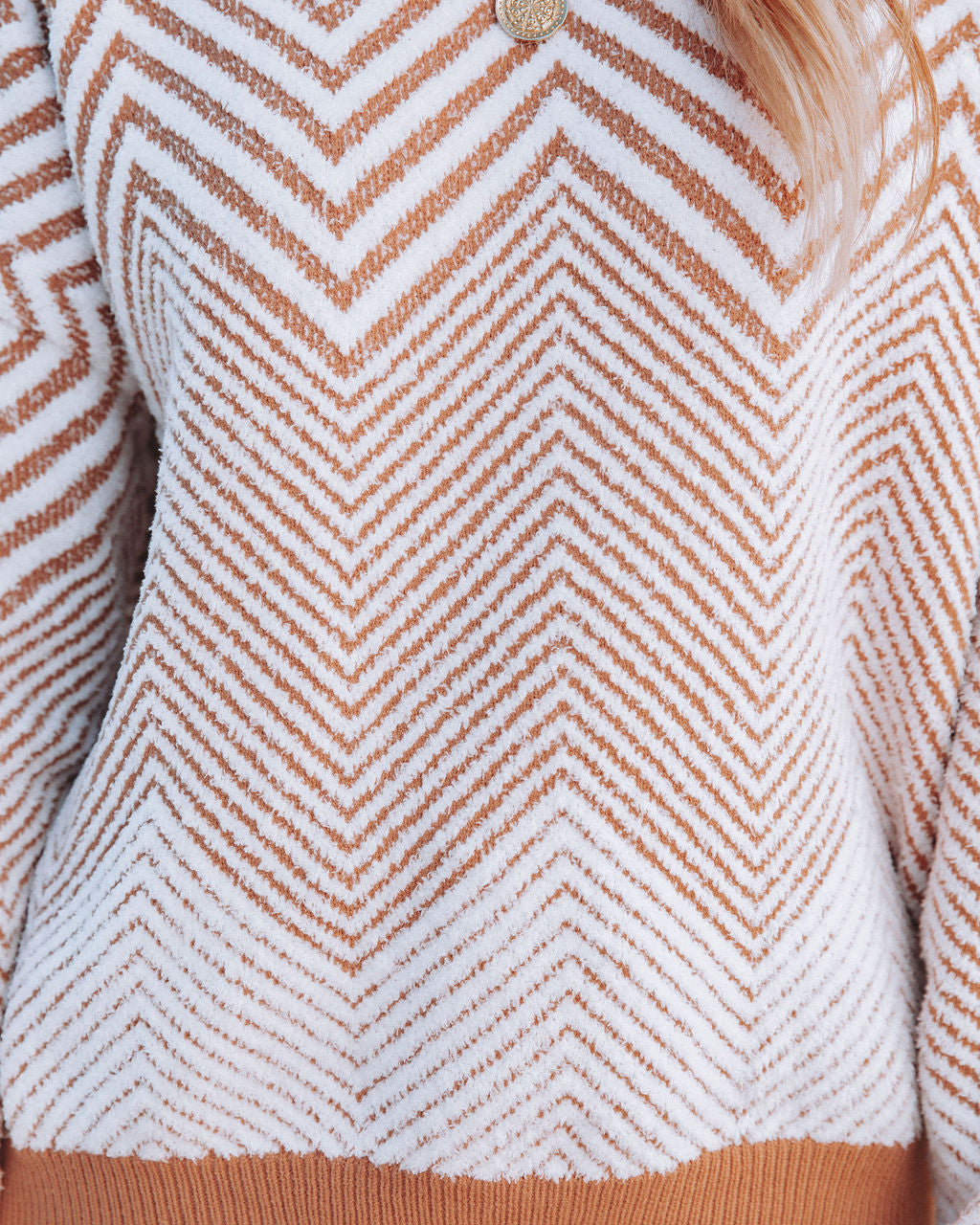 Got Snow Chevron Knit Sweater - Ivory