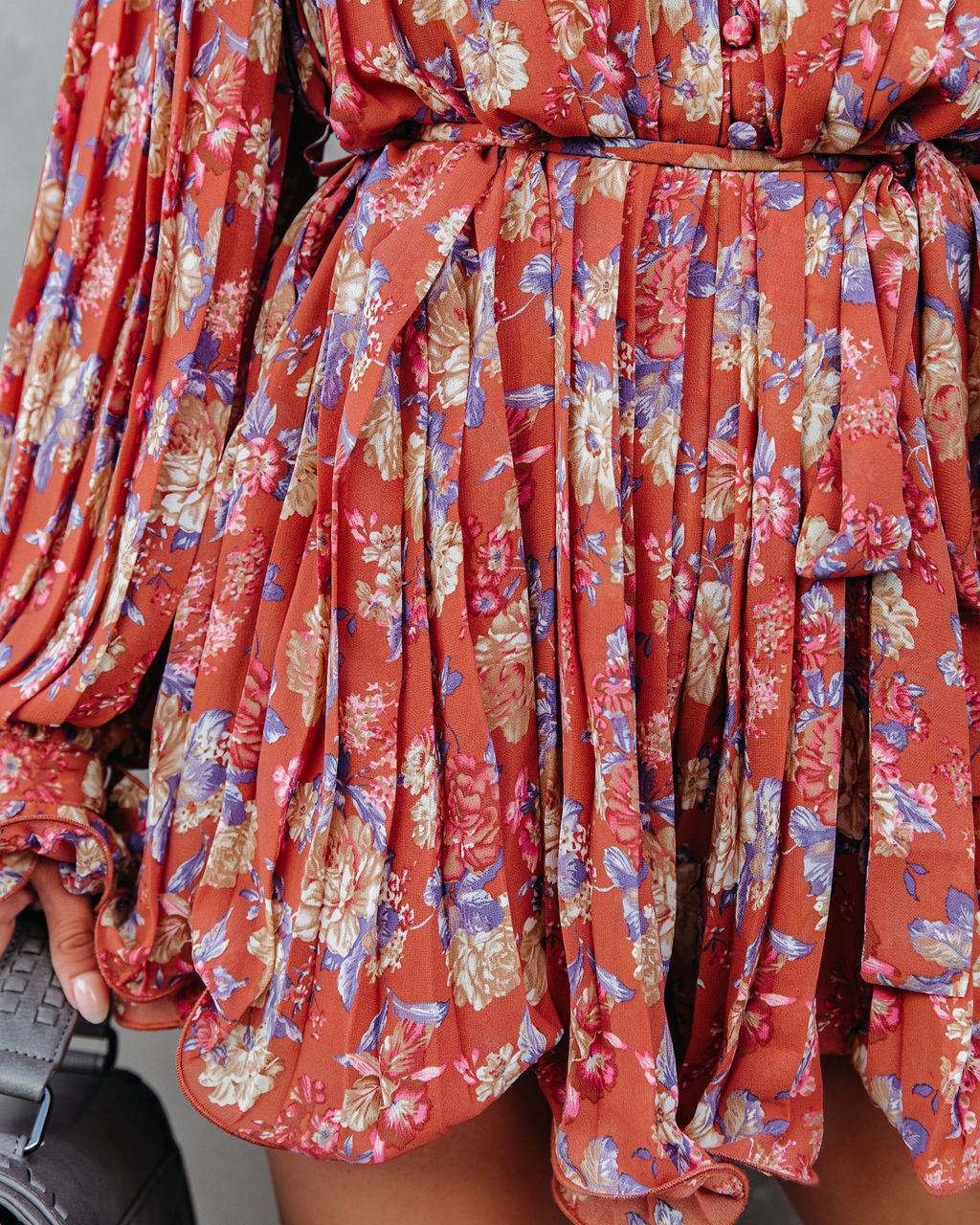 Grow Closer Floral Pleated Romper