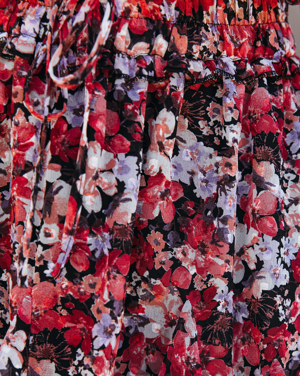 Kule Floral Ruffle Mini Skirt
