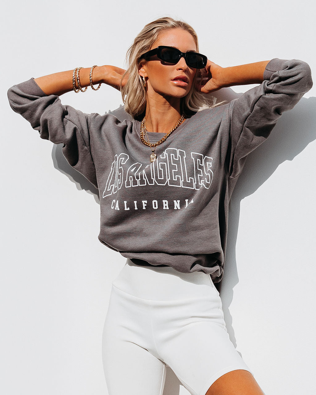 Landed In Los Angeles Cotton Blend Sweatshirt