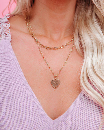 Layers Of Love Tag Necklace