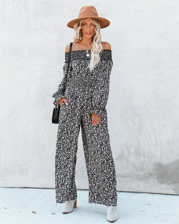 Lindsay Pocketed Off The Shoulder Jumpsuit
