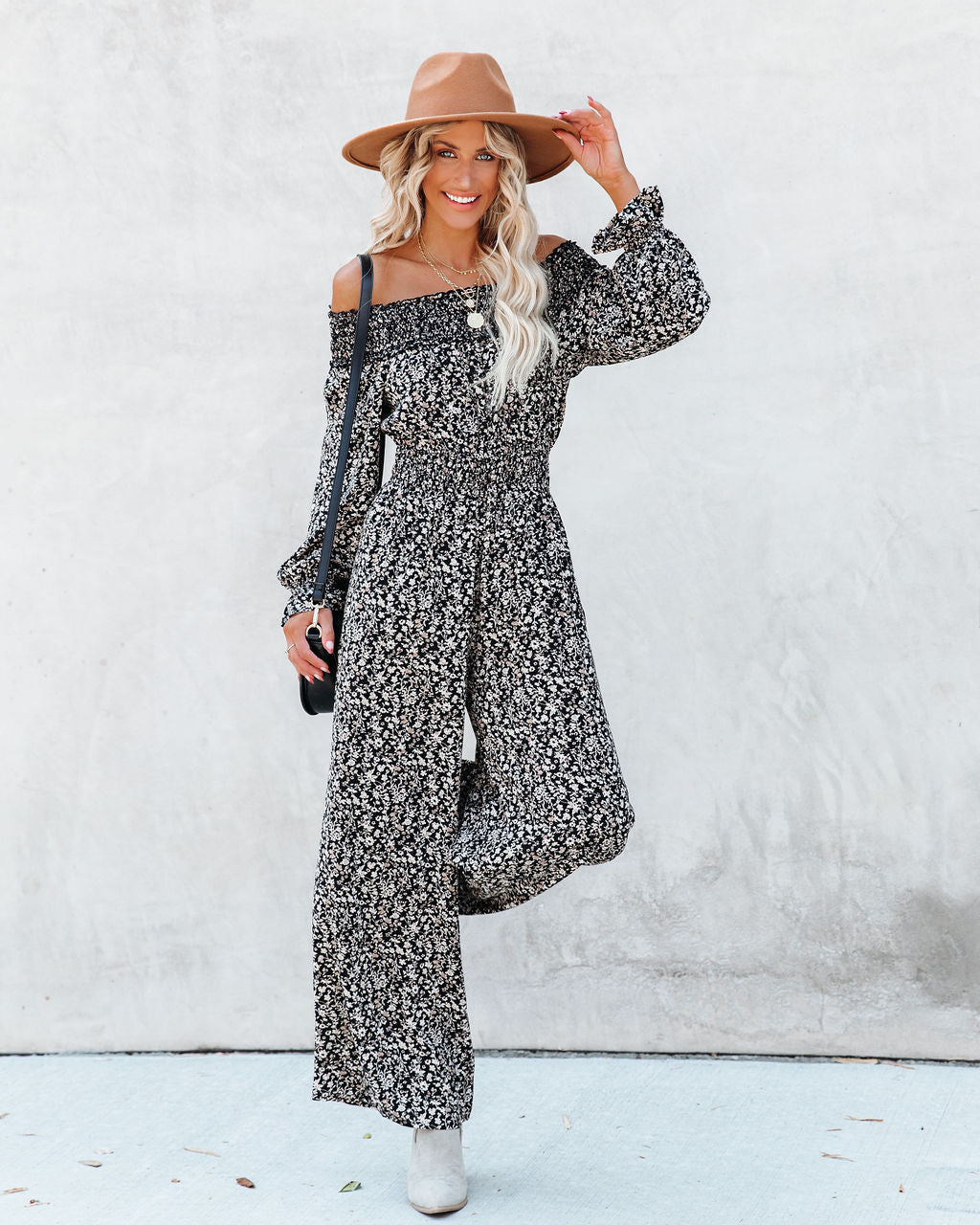 Lindsay Pocketed Off The Shoulder Jumpsuit