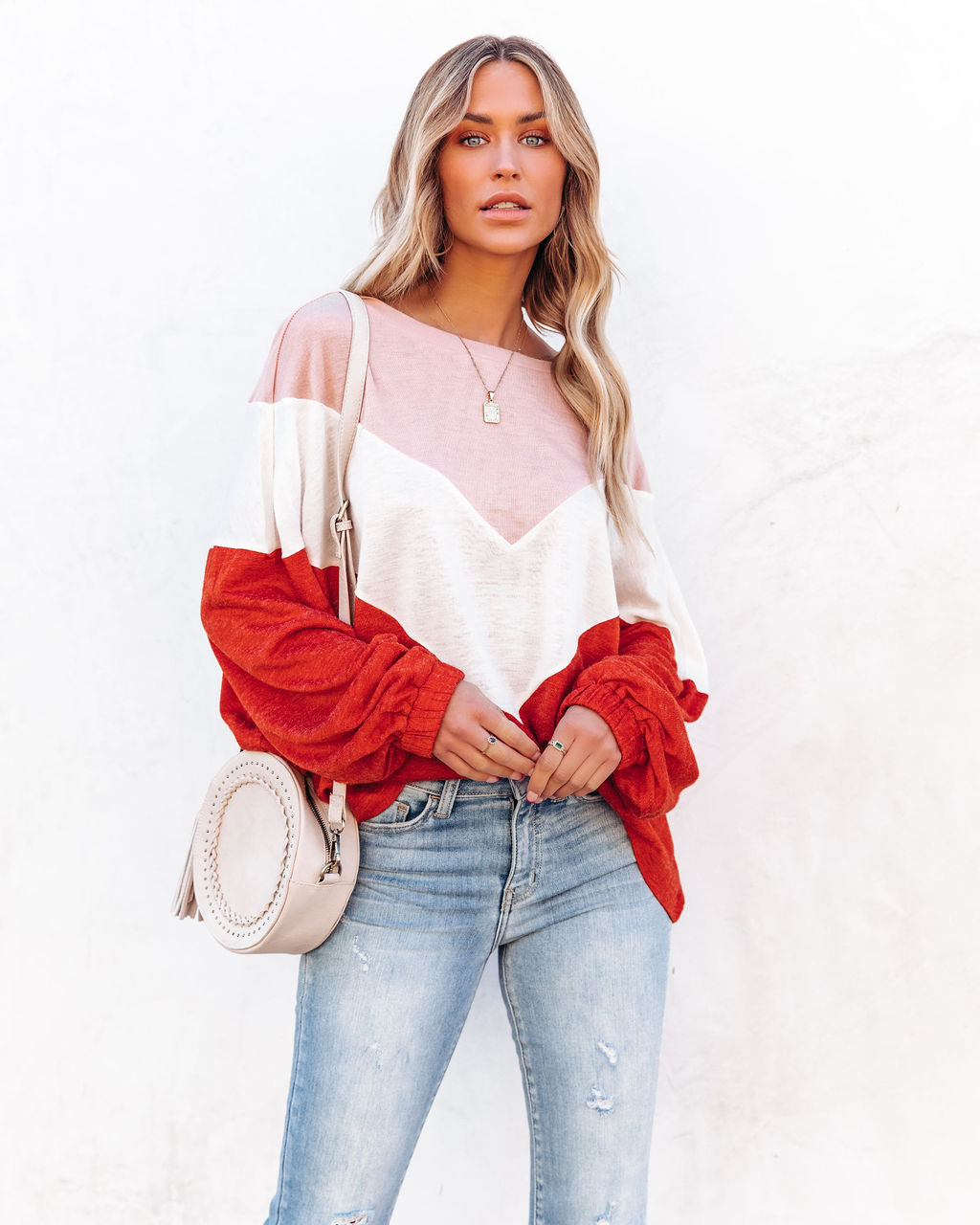 Lola Lightweight Chevron Knit Top