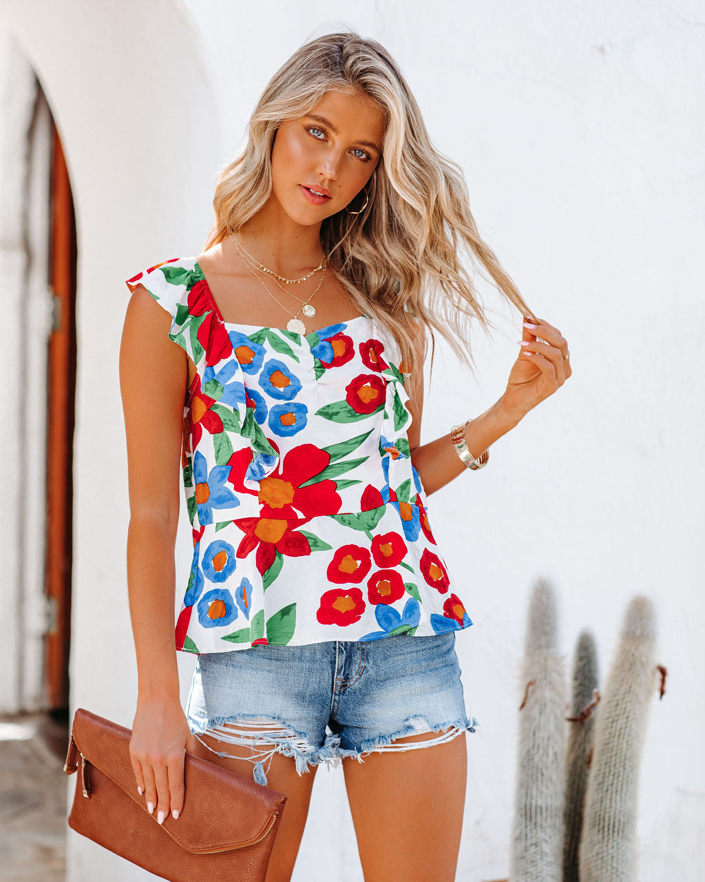 Love Grows Fonder Ruffle Peplum Tank