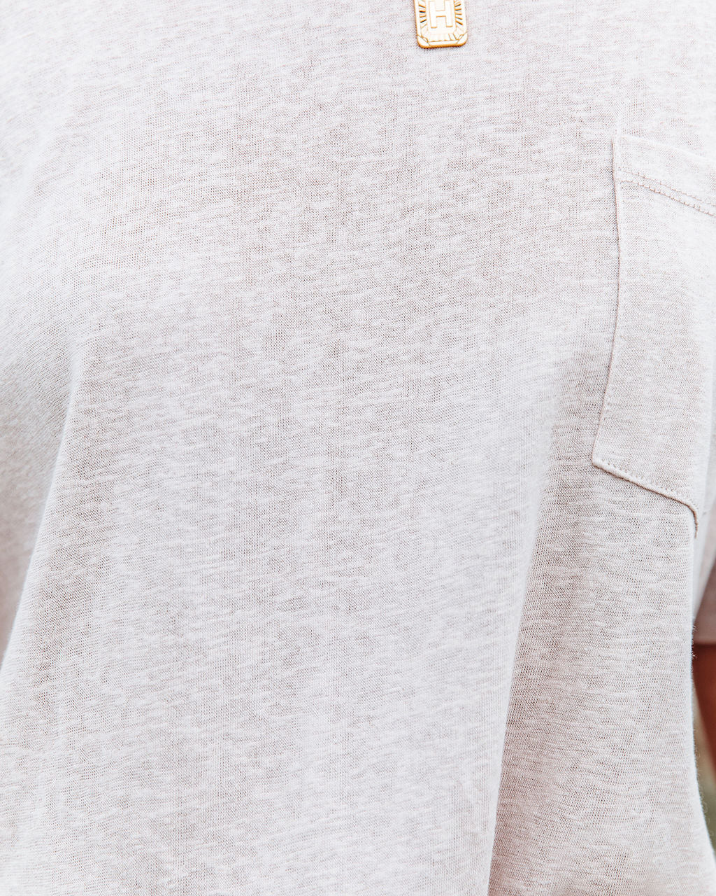 Magnolia Cotton Blend Pocket Tee - Beige