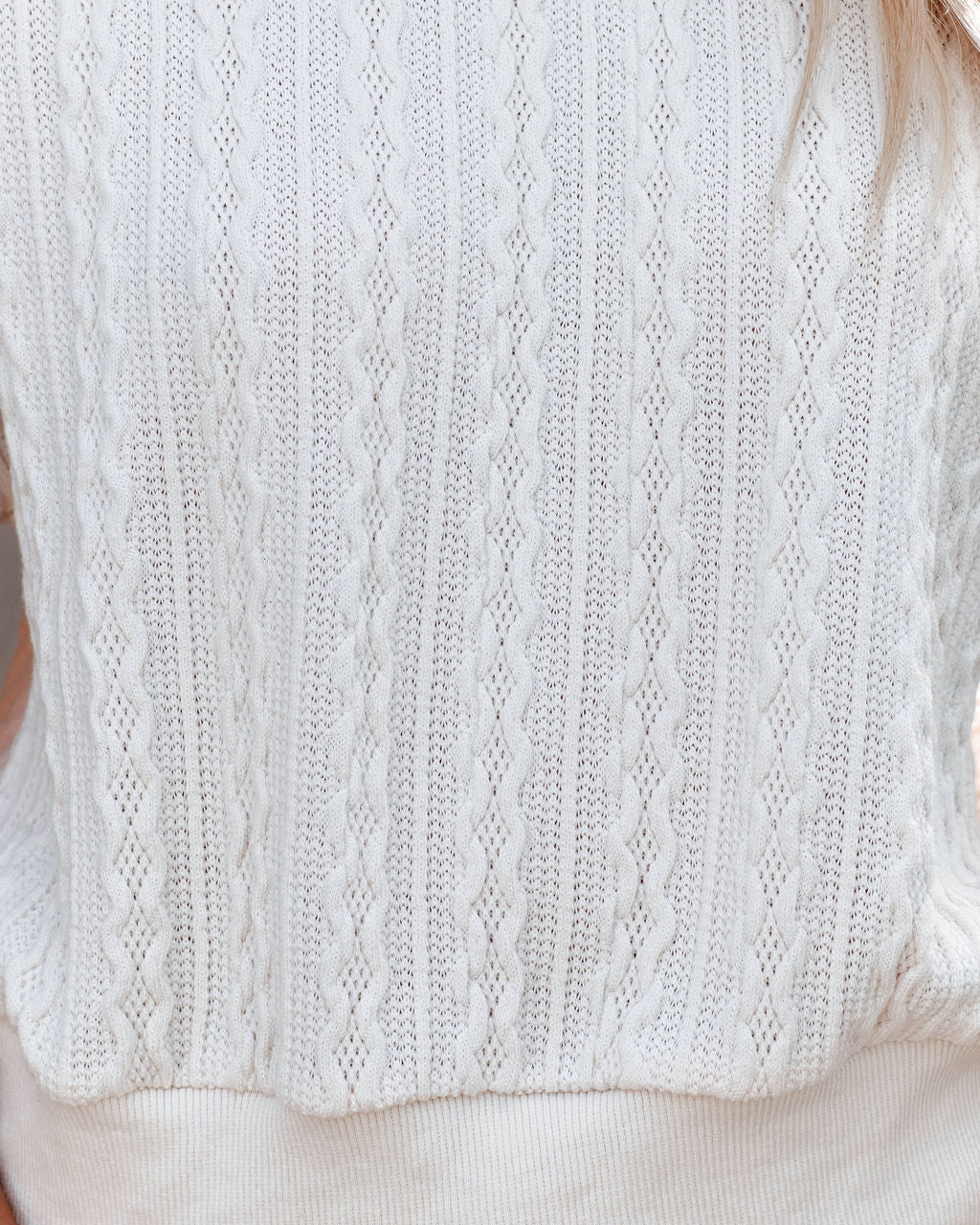 Maizy Knit Sweater Top - Ivory