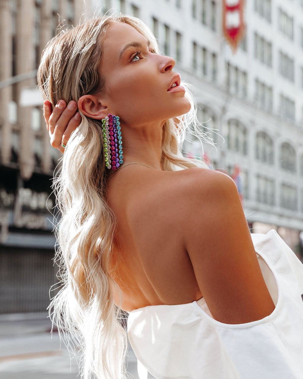 Mardi Gras Drop Earrings - Multi