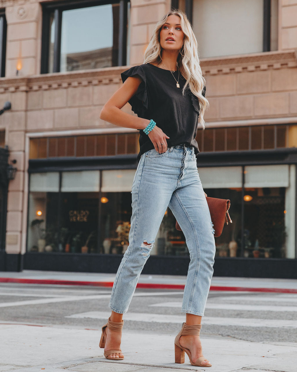 Marney Cotton Tee - Black