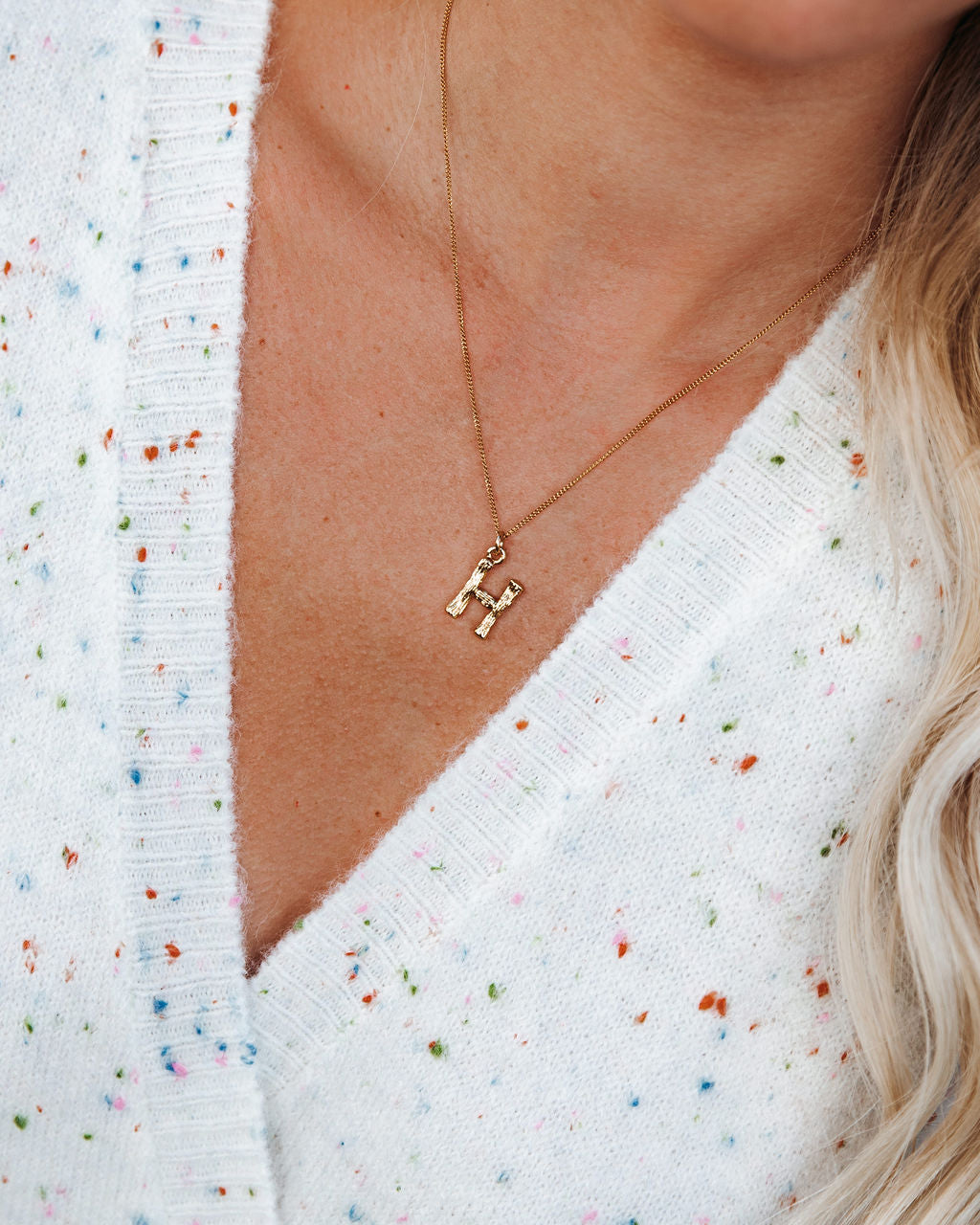Marrin Costello - Bamboo Initial Pendant Necklace