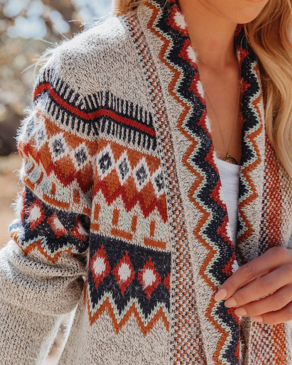 Merewoods Pocketed Fringe Knit Cardigan