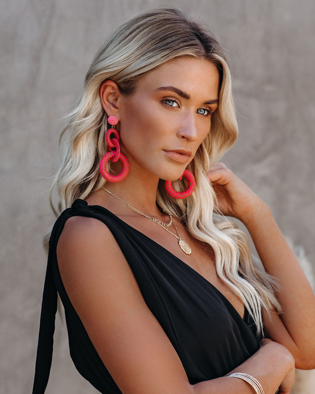 Miami Woven Beaded Statement Earrings