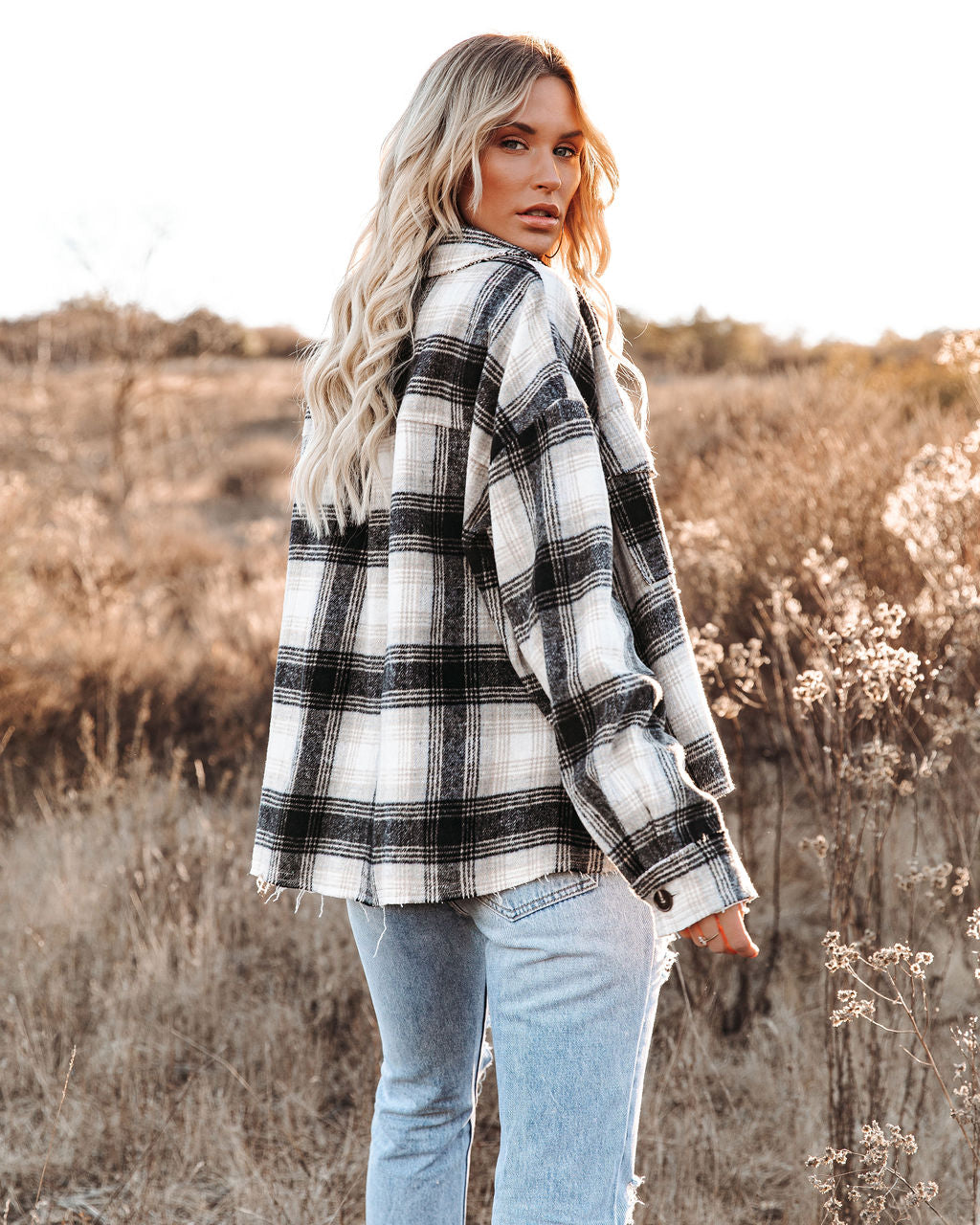 Montgomery Distressed Plaid Shacket