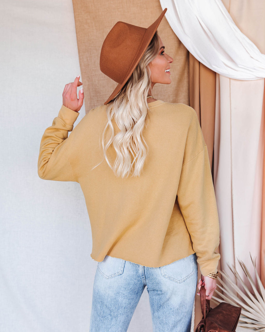 More Smiles Cotton Blend Embroidered Pullover