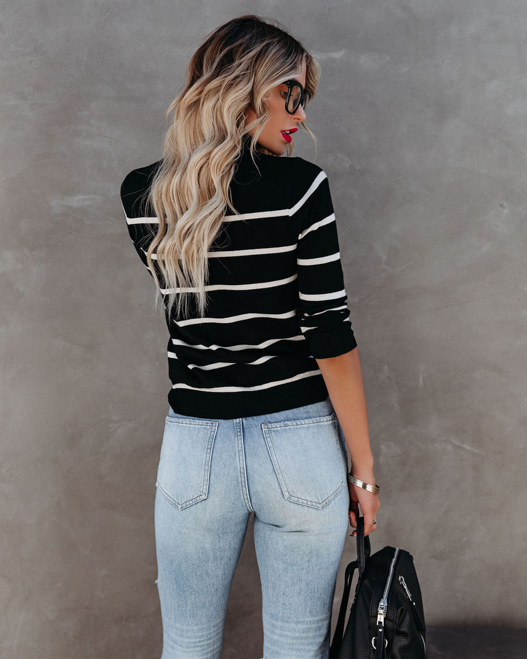 Morty Striped Turtleneck Knit Sweater