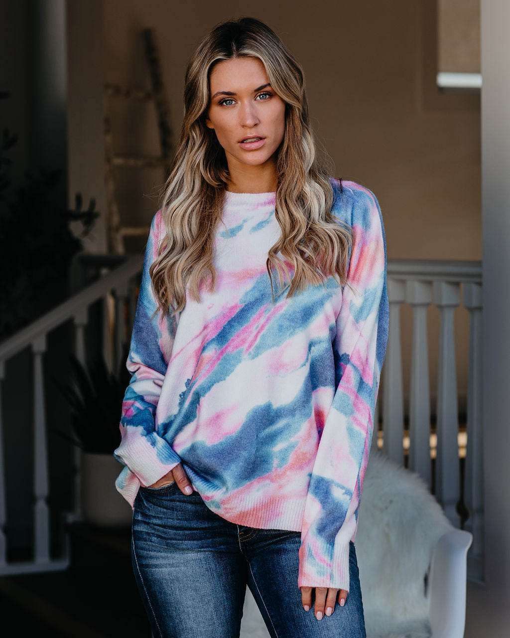 Move And Groove Tie Dye Sweater