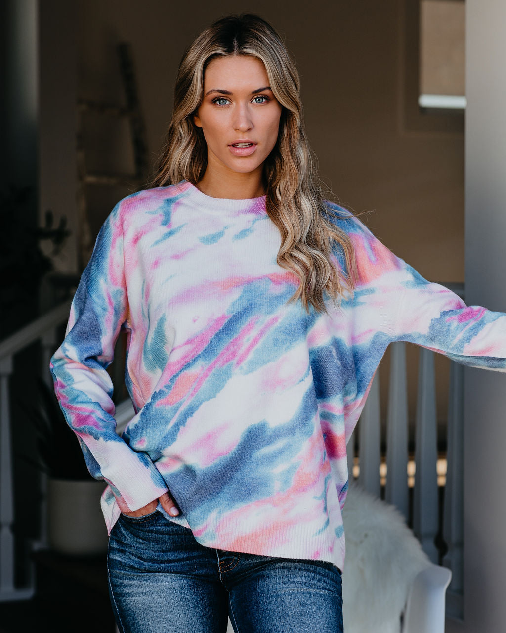 Move And Groove Tie Dye Sweater