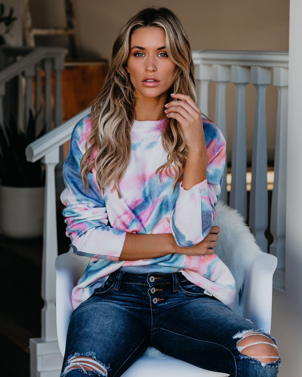 Move And Groove Tie Dye Sweater