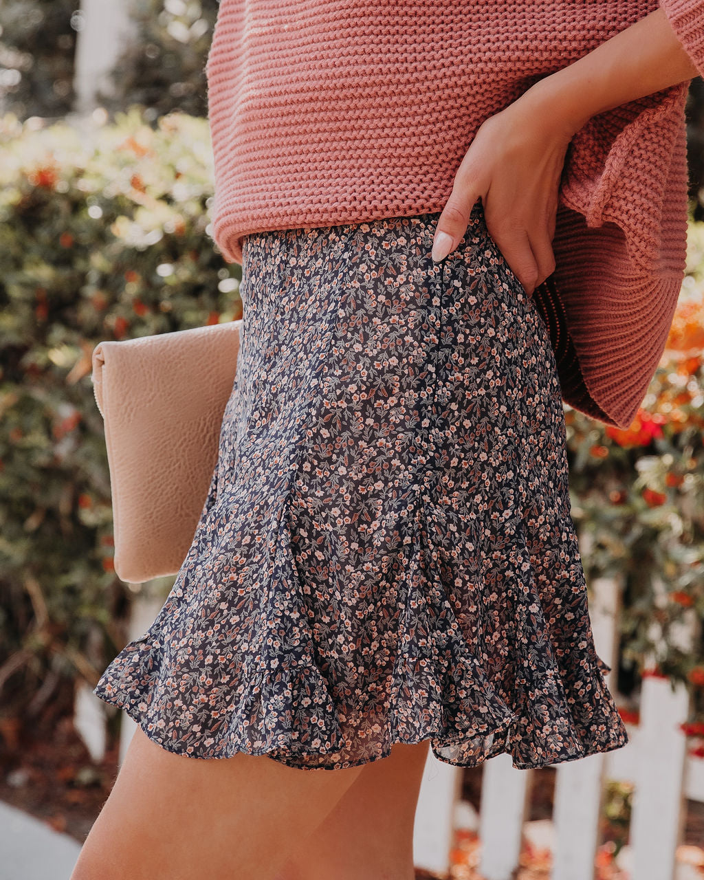 Next Chapter Floral Ruffle Mini Skort