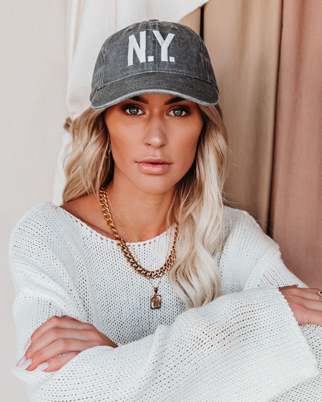 NY Washed Cotton Baseball Hat