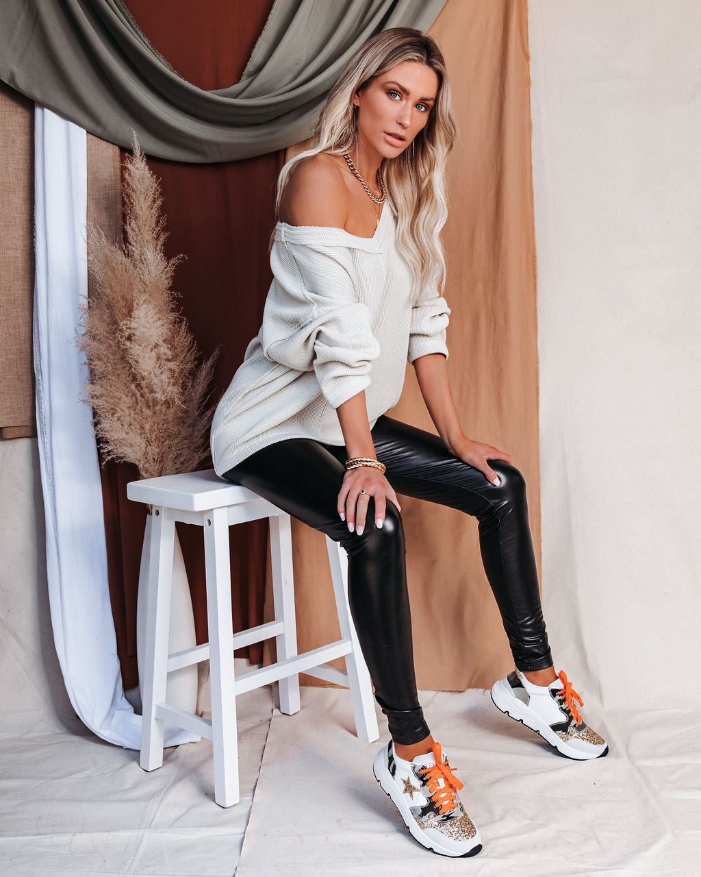 Oasis Relaxed Knit Top - Natural