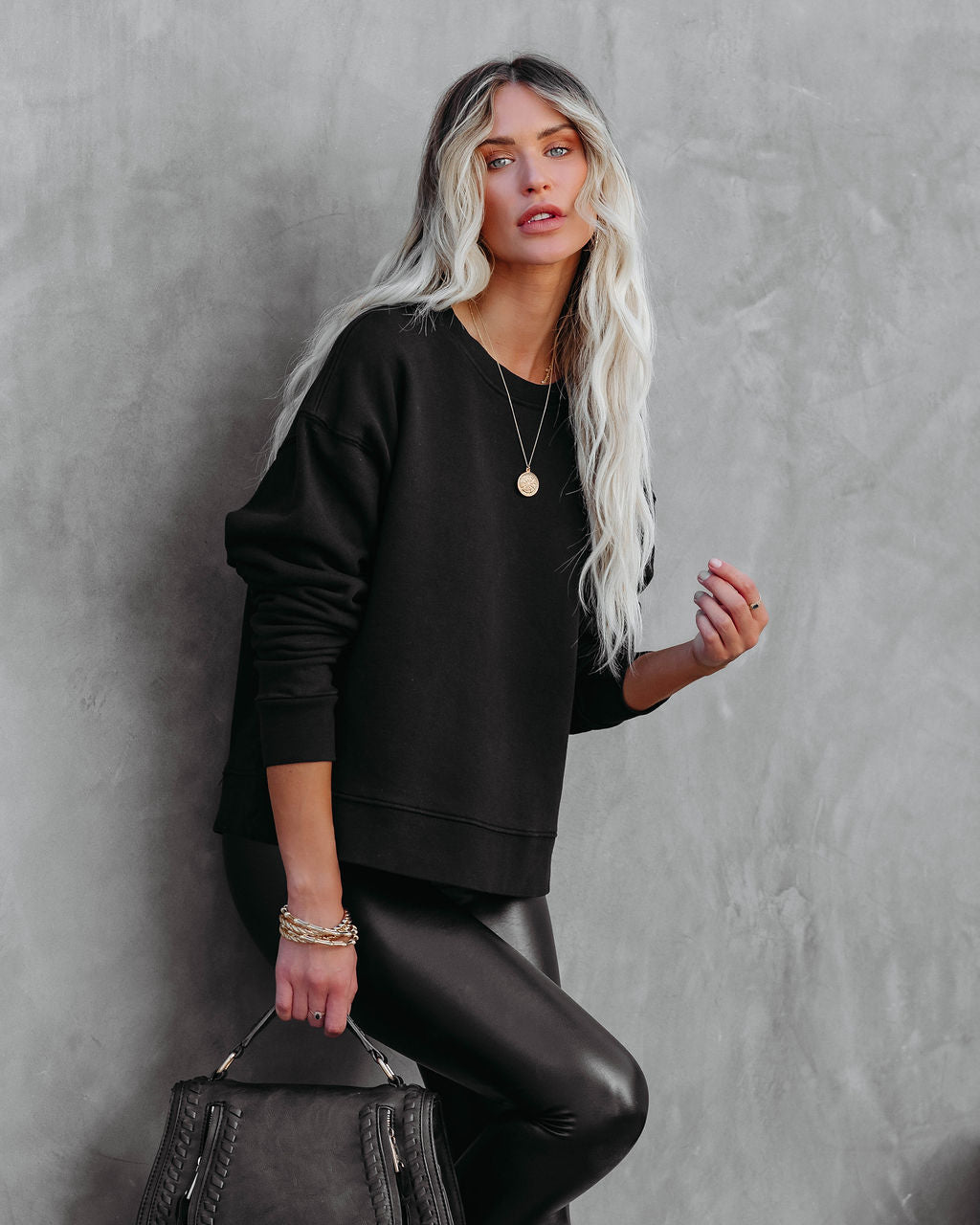 On The Daily Cotton Pullover - Black