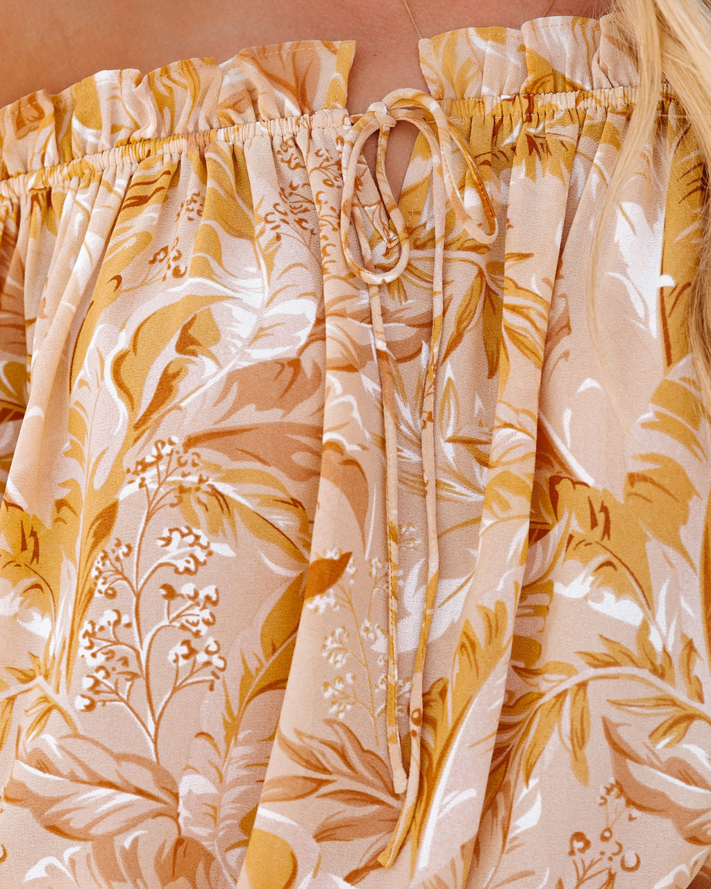 Papaya Printed Off The Shoulder Blouse