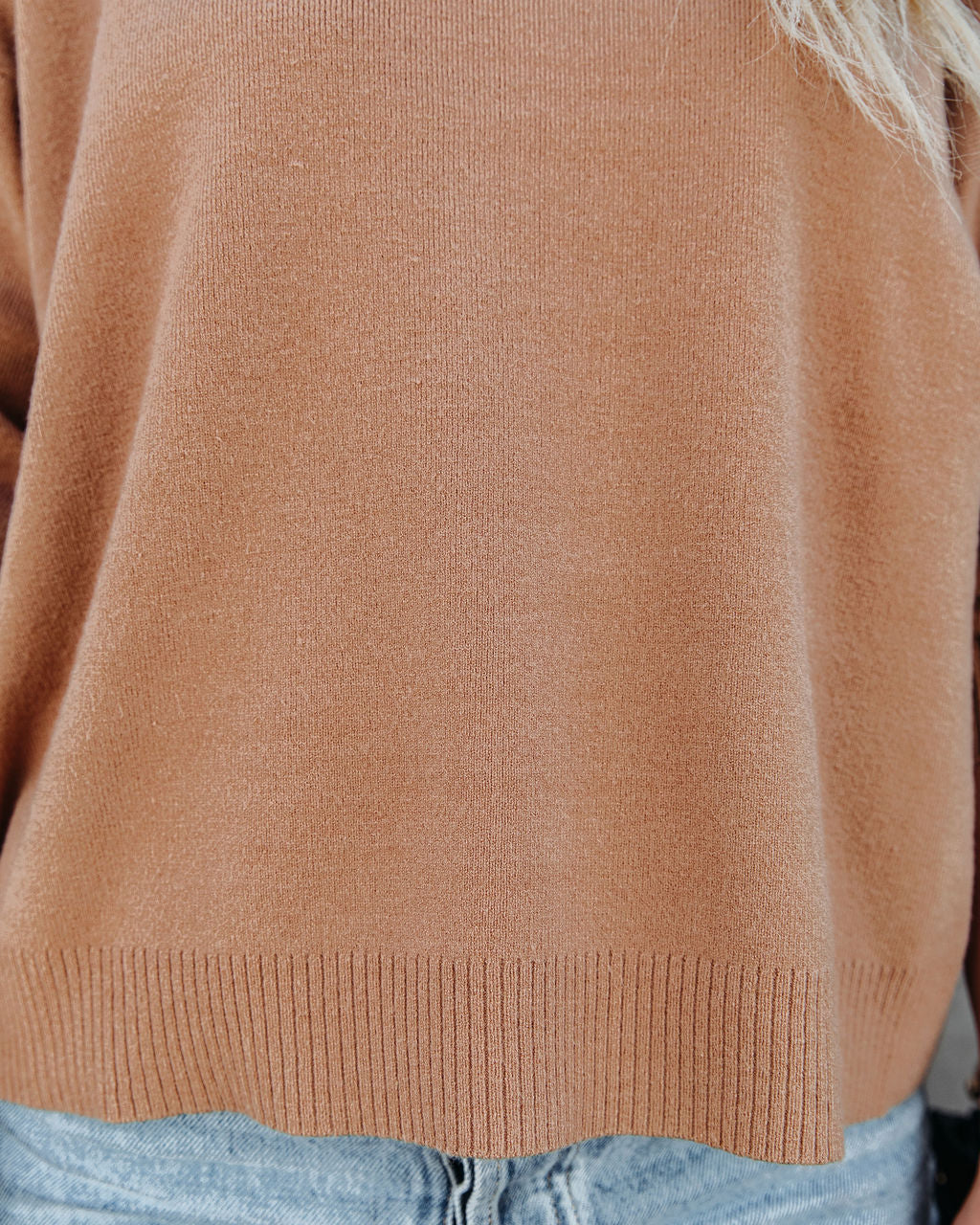 Parkin Mock Neck Knit Sweater - Camel