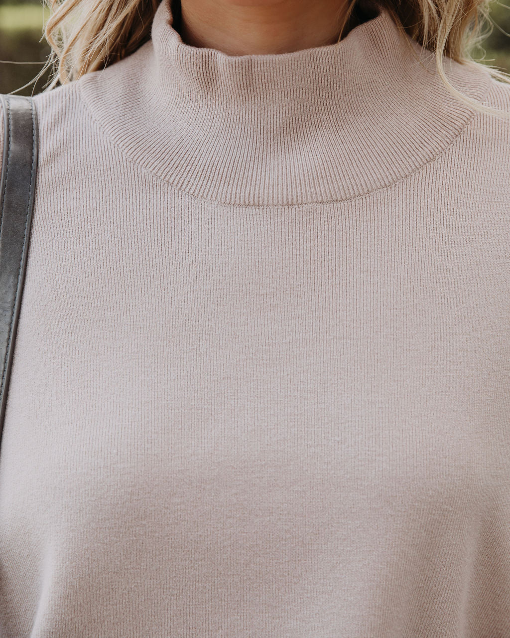 Parkin Mock Neck Knit Sweater - Taupe