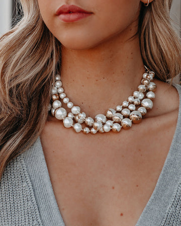 Pearl Cluster Necklace