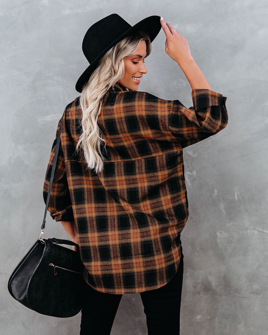 Petaluma Cotton Blend Plaid Button Down Top