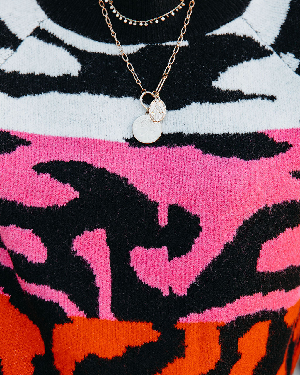 Ripple Colorblock Knit Sweater