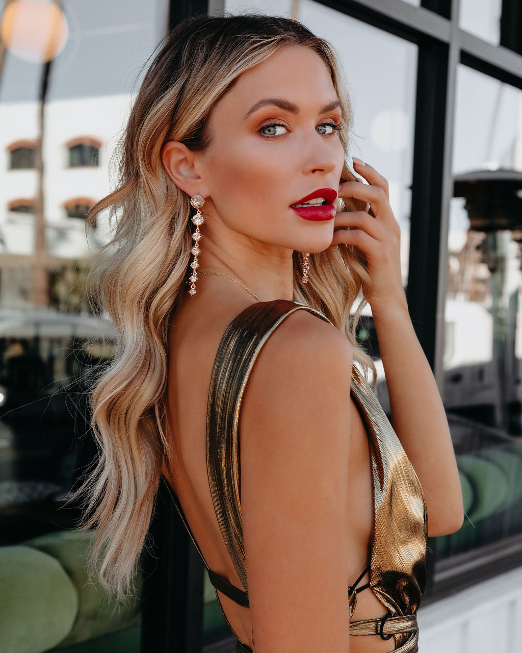 Rose Gold Drop Earrings