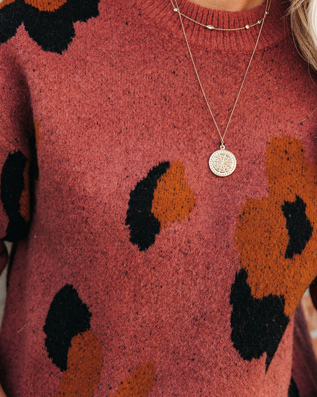 Santino Leopard Knit Sweater