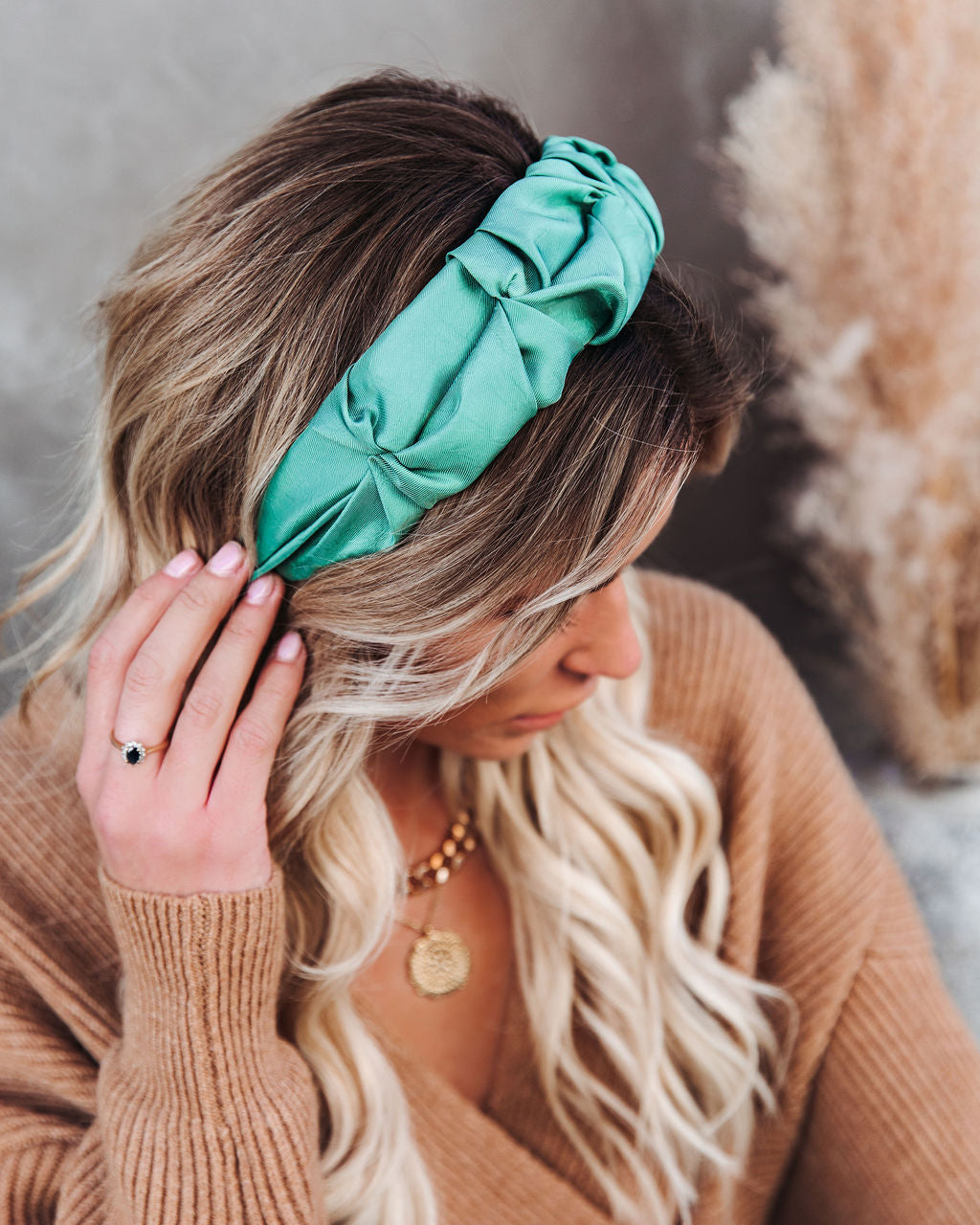 Scarlett Ruched Headband - Emerald