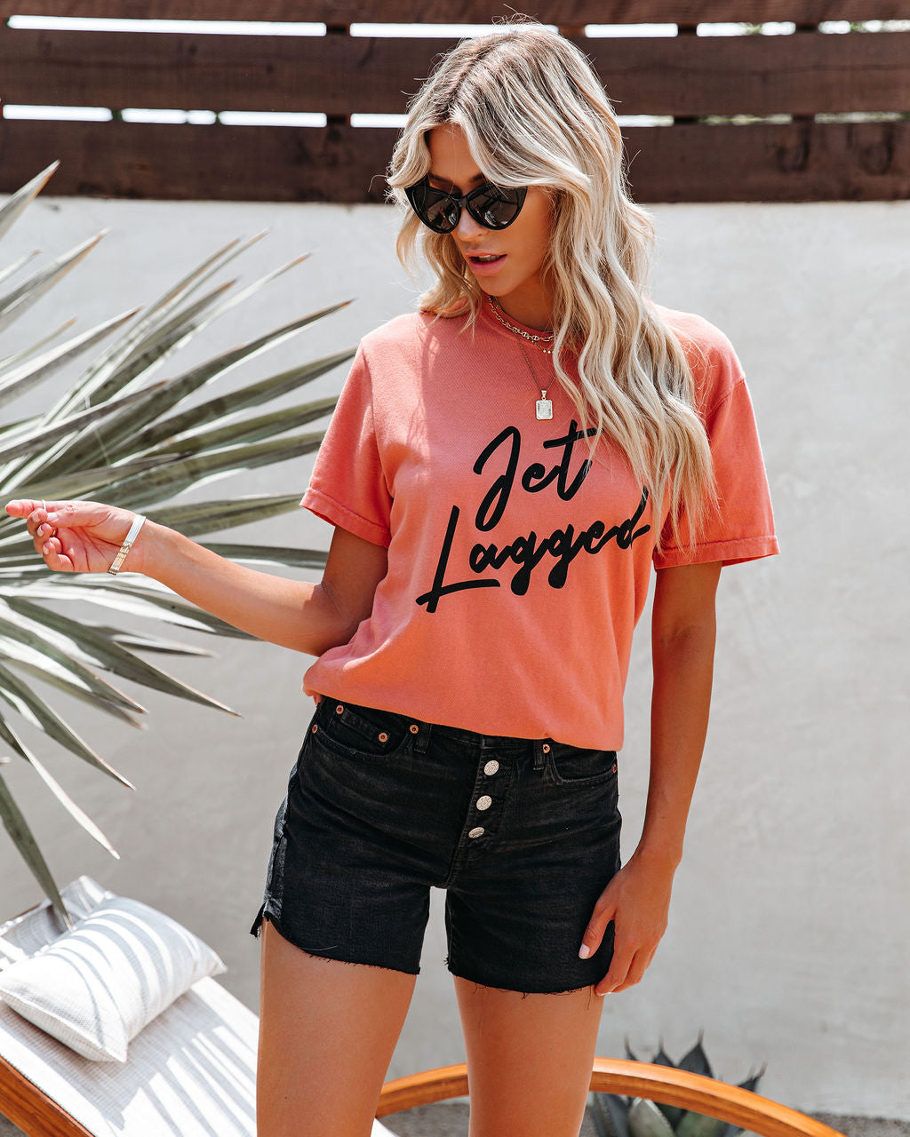 Script Cotton Jet Lagged Tee