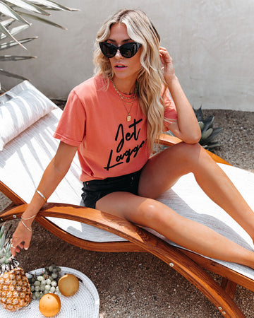 Script Cotton Jet Lagged Tee