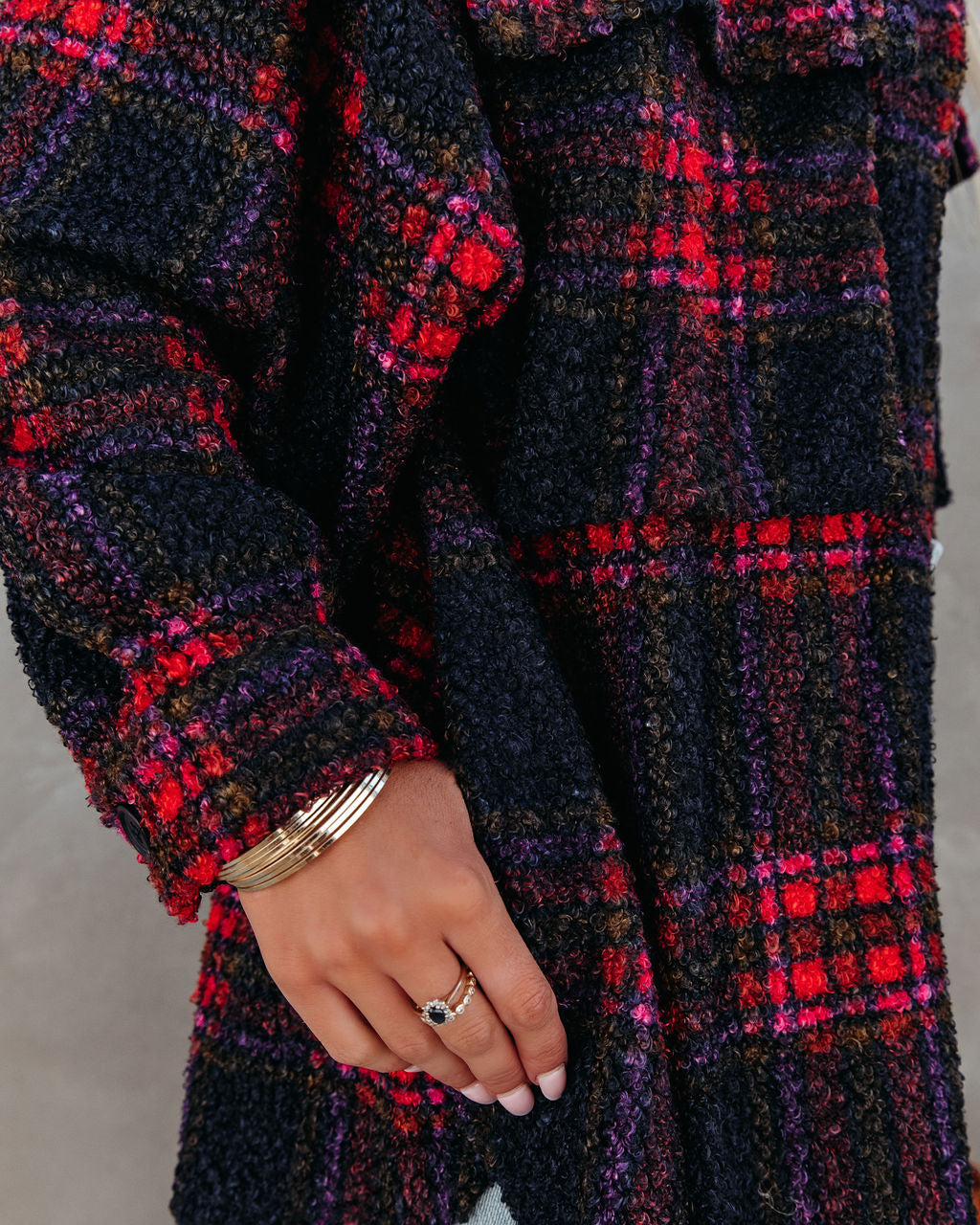 Septembers End Pocketed Plaid Shacket